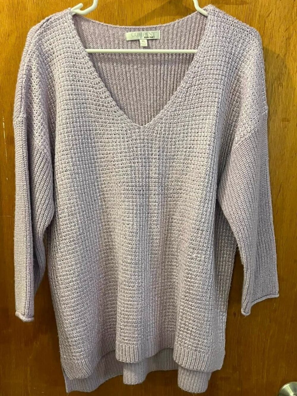 Size XL - Company - Ellen Tracy - Pale Purple Long Sleeve Sweater w/Sparkles